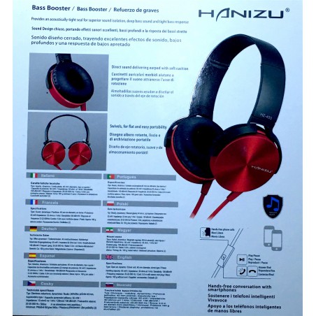 Casco Hanizu Extra Bass HZ-450