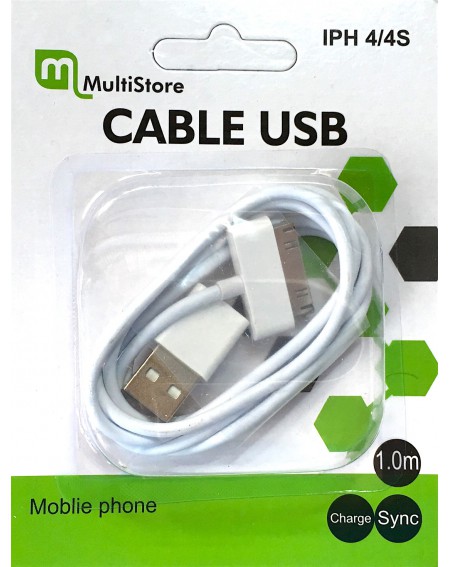 Cable cargador USB iPhone 4/4S iPad2/3