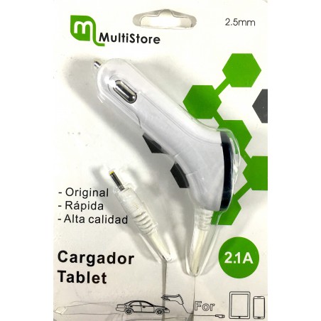 Cargador para Tablet en coche  5v 2.5mm