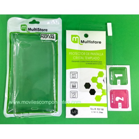 Wiko Pulp Fab Cristal + Silicona