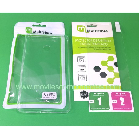 Xiaomi Mi Max Cristal + Silicona