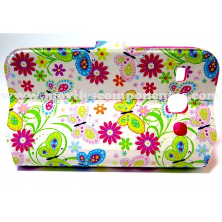 Funda Libro Con Ventana, Tarjetero, Soporte Con Dibujo.