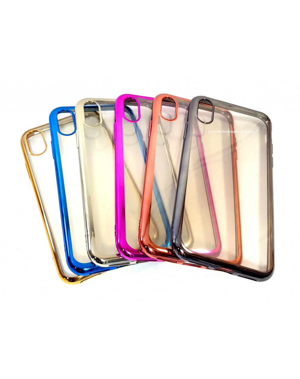 iPhone X Funda Silicona Con Bordes en Colores