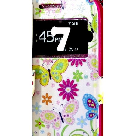Funda Libro Con Ventana, Tarjetero, Soporte Con Dibujo.