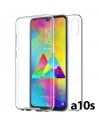 FUNDA DE SILICONA DELANTERA + TRASERA DOBLE 100% TRANSPARENTE Samsung A10s