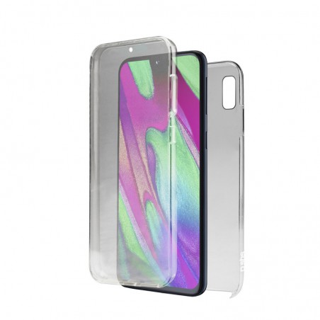 FUNDA DE SILICONA DELANTERA + TRASERA DOBLE 100% TRANSPARENTE Samsung A40