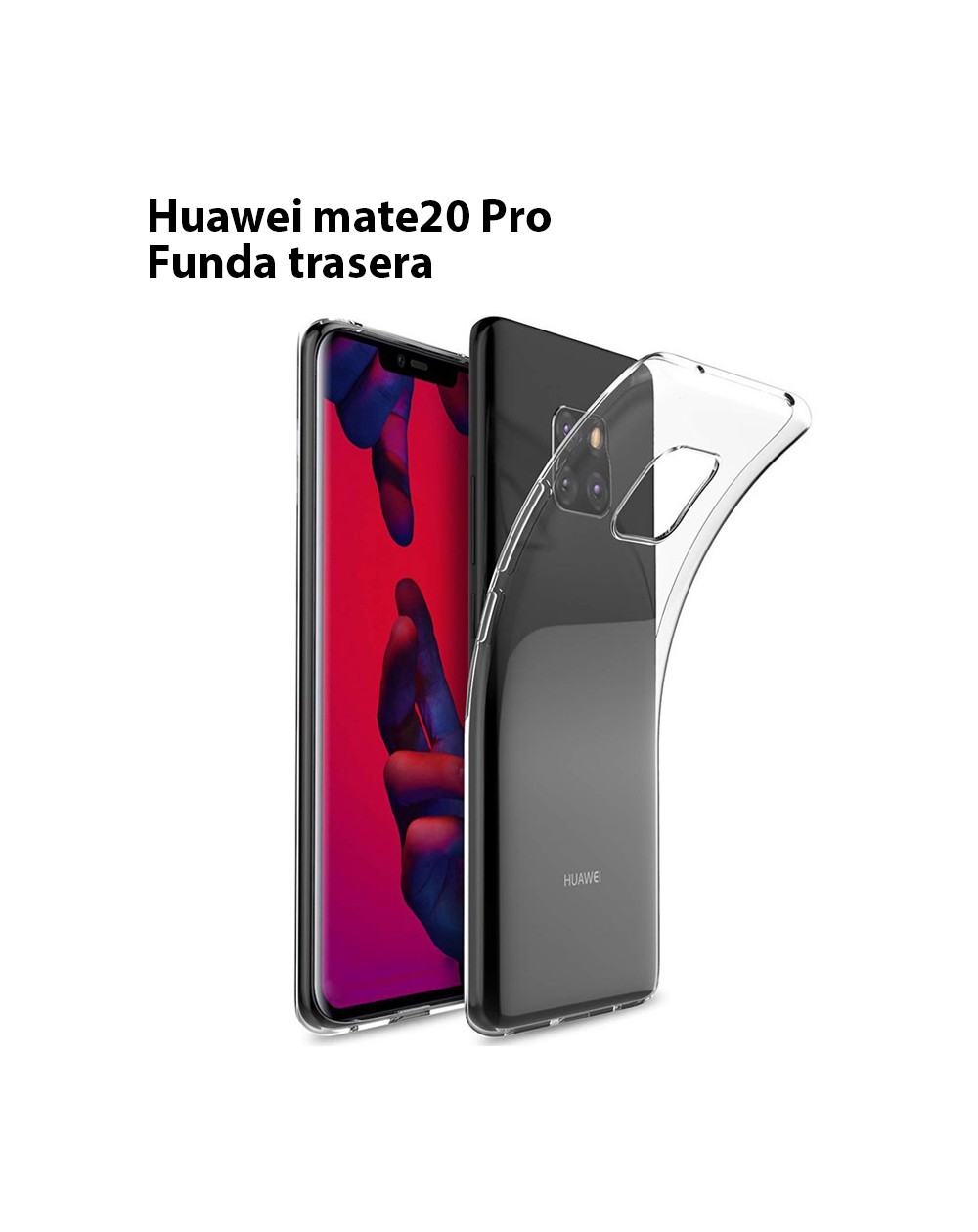 Funda Silicona Trasera Transparente Huawei Mate 20 Pro