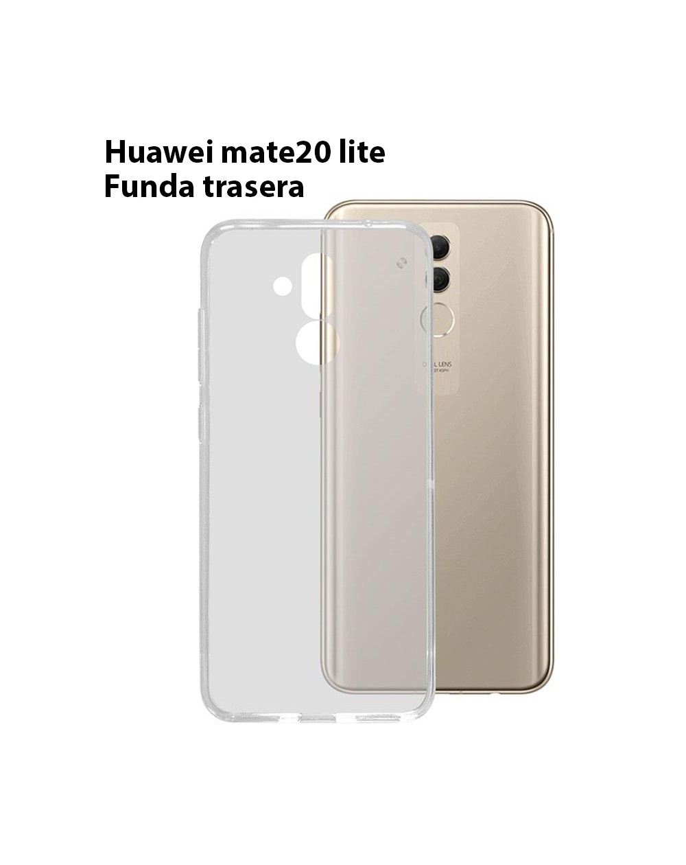 Funda Silicona Trasera Transparente Huawei Mate 20 lite