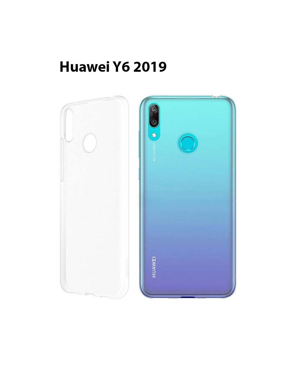 Funda Silicona Trasera Transparente Huawei Y6 2019