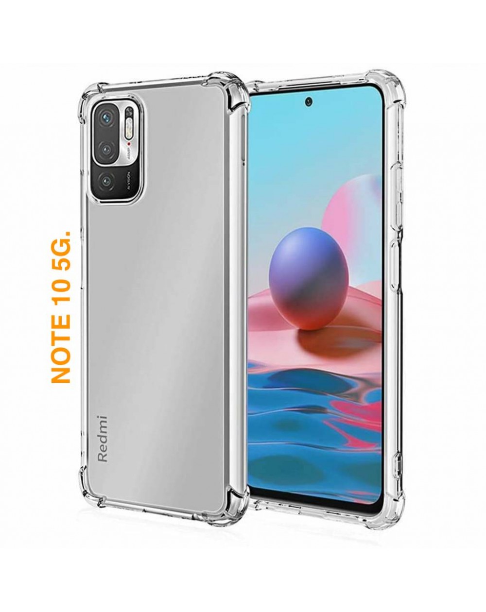 Funda Doble Xiaomi Redmi Note 10-5G Silicona Transparente Delantera y  Trasera