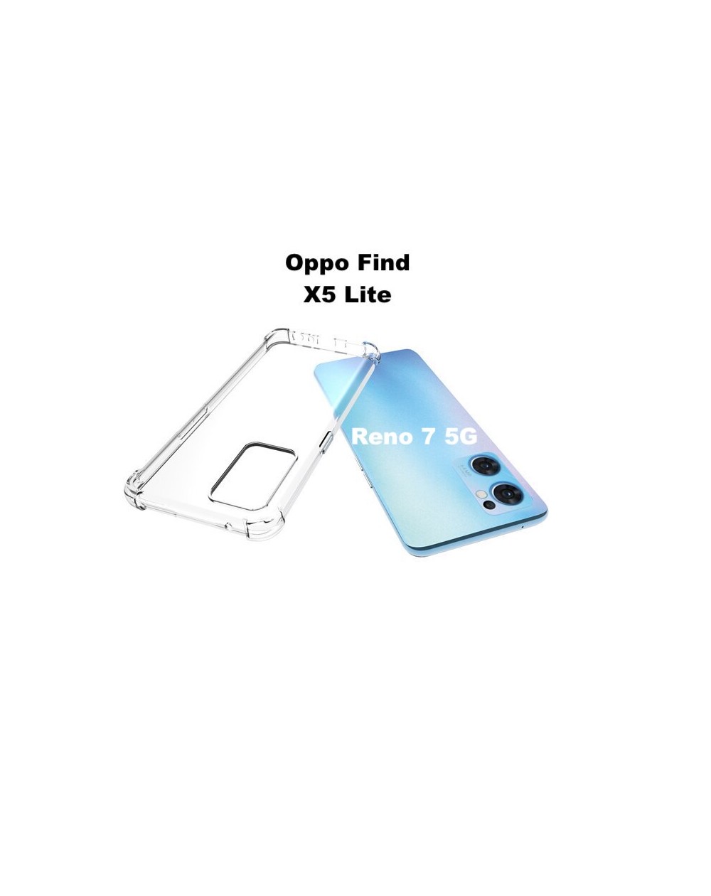 Funda Trasera Silicona Reforzada Para OPPO Find X5 Lite